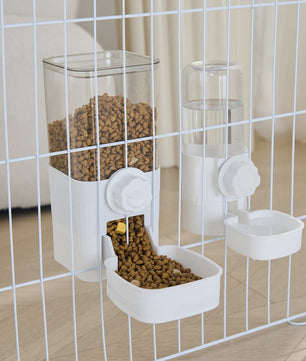 Automatische Dierenvoeder en Waterdispenser voor Kooi - Ideaal voor Hond, Kat, Konijn