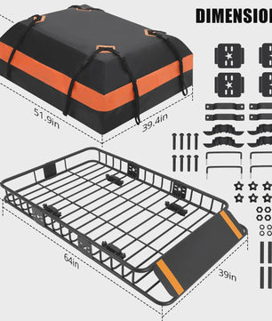 Inklapbare Trekhaak Bagagemand met 590L Waterdichte Tas - Heavy Duty Autocarrier