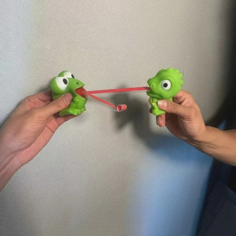 Grappig Fidget Speelgoed: Knijp Kikker of Dino met Uitsteek Tong