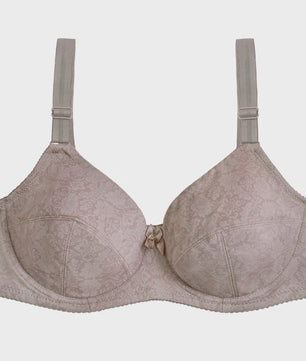 Comfortabele Plus Size BH met Dunne Cups en Bloemenprint - D, E, F Cup Maten