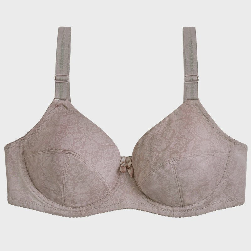 Comfortabele Plus Size BH met Dunne Cups en Bloemenprint - D, E, F Cup Maten