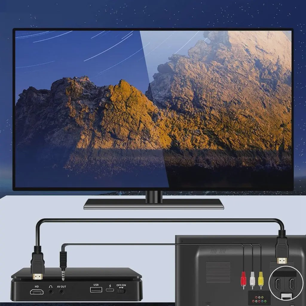 Compacte DVD Speler met HDMI, USB, Type-C en Touch Panel - Zwart
