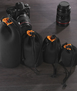 Waterdichte Neopreen Cameralens Pouch - Zachte Beschermhoes voor Digitale SLR Camera's
