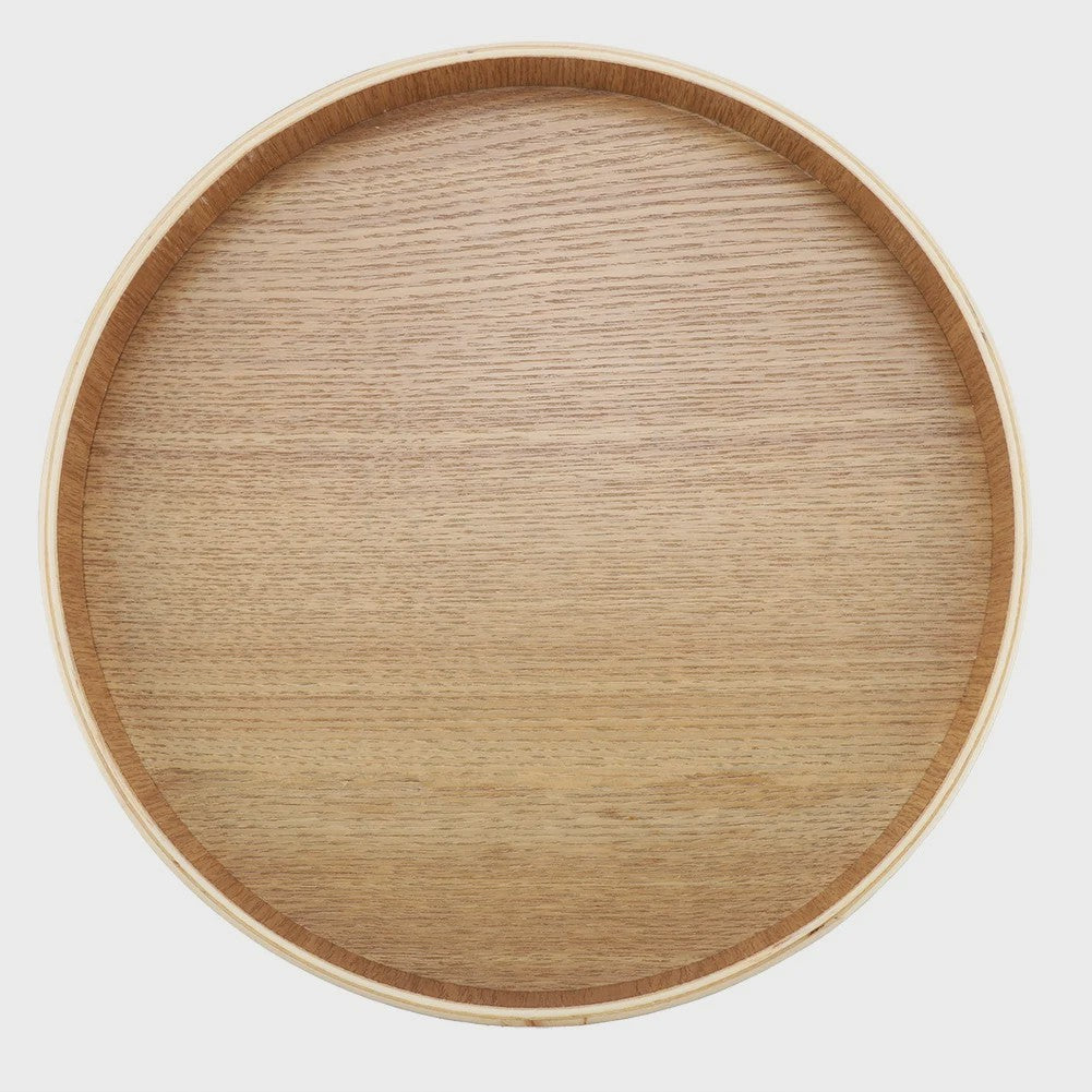 Houten Serveerschaal Rond - Stijlvol voor Thee, Fruit, Snacks & Decoratie