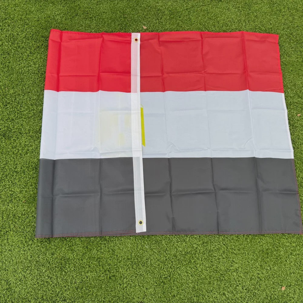Egyptische Vlag 150x90cm met Adelaar - Duurzaam Polyester voor Binnen en Buiten
