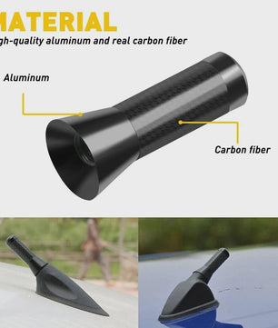 Stijlvolle Carbon Fiber Auto Antenne - Verbeterd Signaal