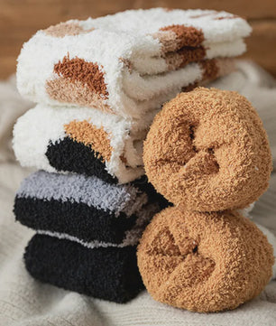 Schattige Dierenpoot Sokken Dames - Kawaii Fleece Sokken voor Thuis & Slapen