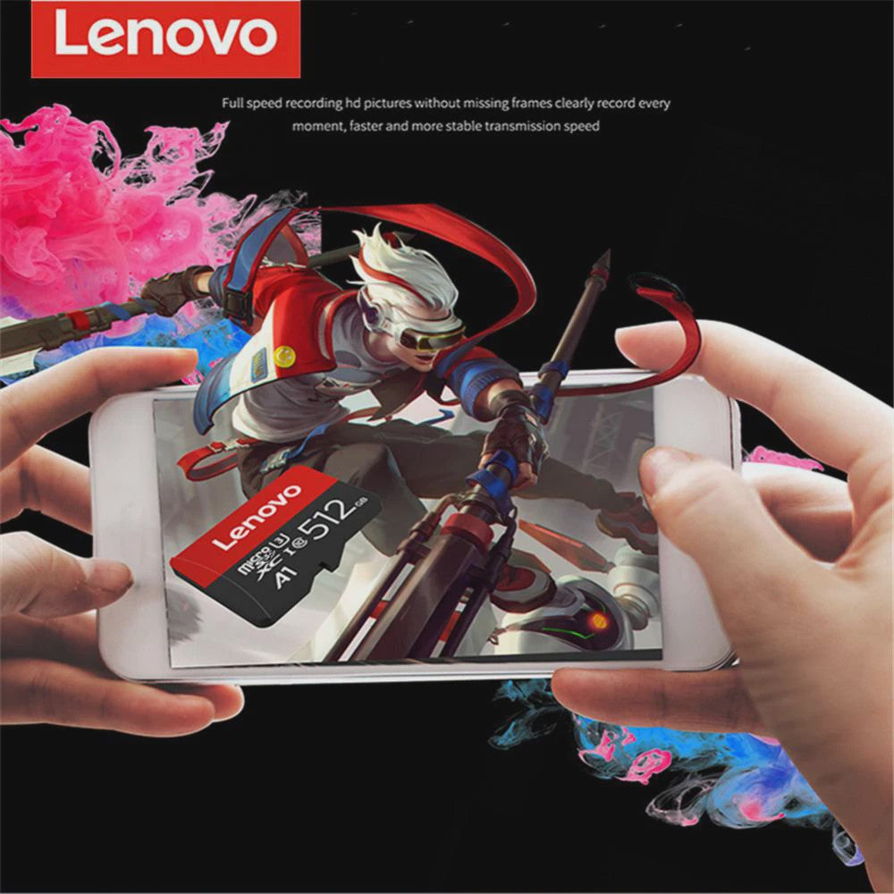 Lenovo Micro SDXC Kaart 1TB - Hoge Snelheid Klasse 10 UHS-I U1 A1 voor 4K Video, Telefoons, Camera's & Drones