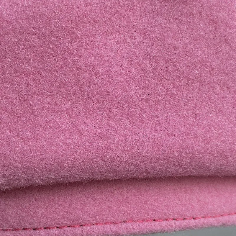 Roze Baret Dames - Koreaanse Stijl Minimalistisch Elegant Schildersmutsje