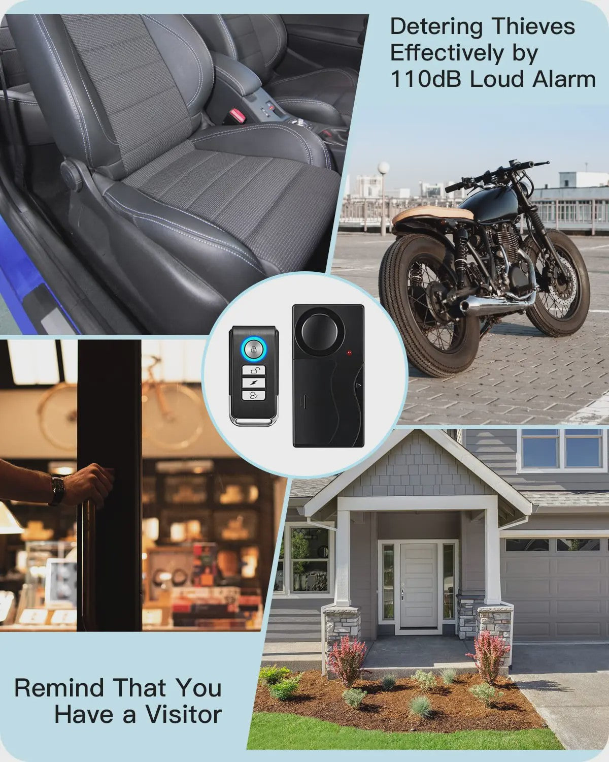 Draadloos Anti-diefstal Alarm 110 dB voor Fiets & Motor met Afstandsbediening