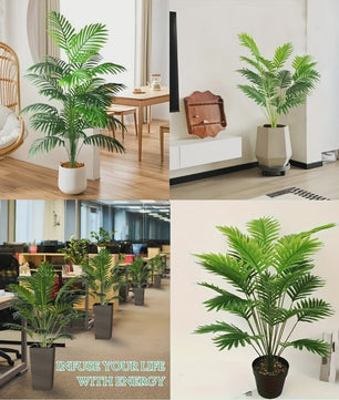 Kunstplant Areca Palm met 24 Bladeren - Realistische Kunstboom voor Binnen en Buiten