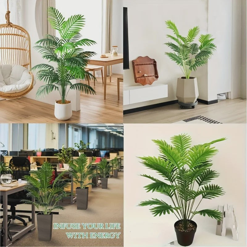 Kunstplant Areca Palm met 24 Bladeren - Realistische Kunstboom voor Binnen en Buiten