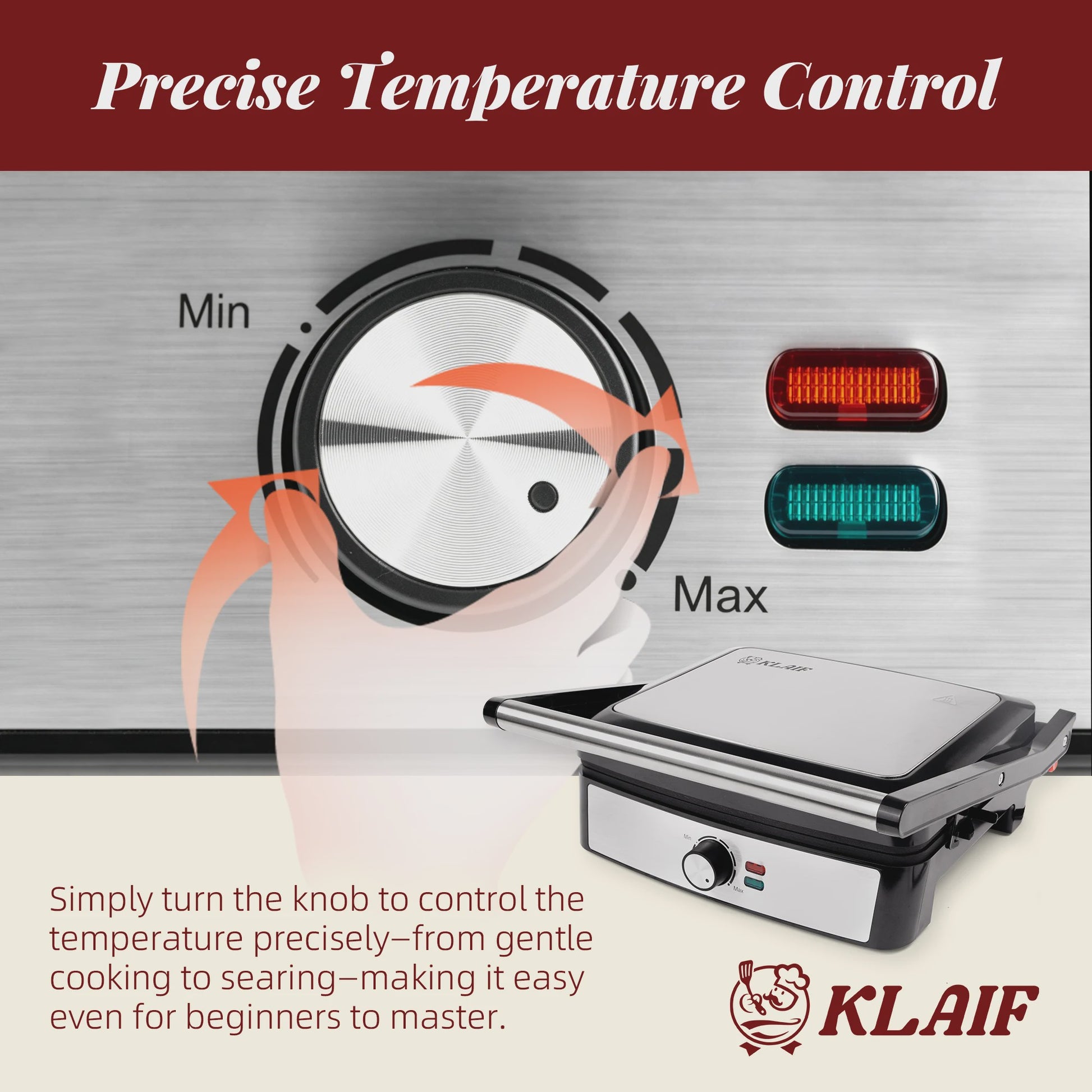 Dubbelzijdige Contactgrill 2200W - Panini Maker & BBQ met Precisie Temperatuurregeling