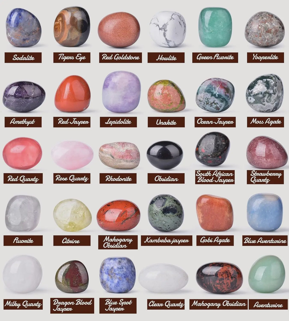Gepolijste Kristallen en Edelstenen (2-3cm) - Healing, Meditatie & Spiritualiteit
