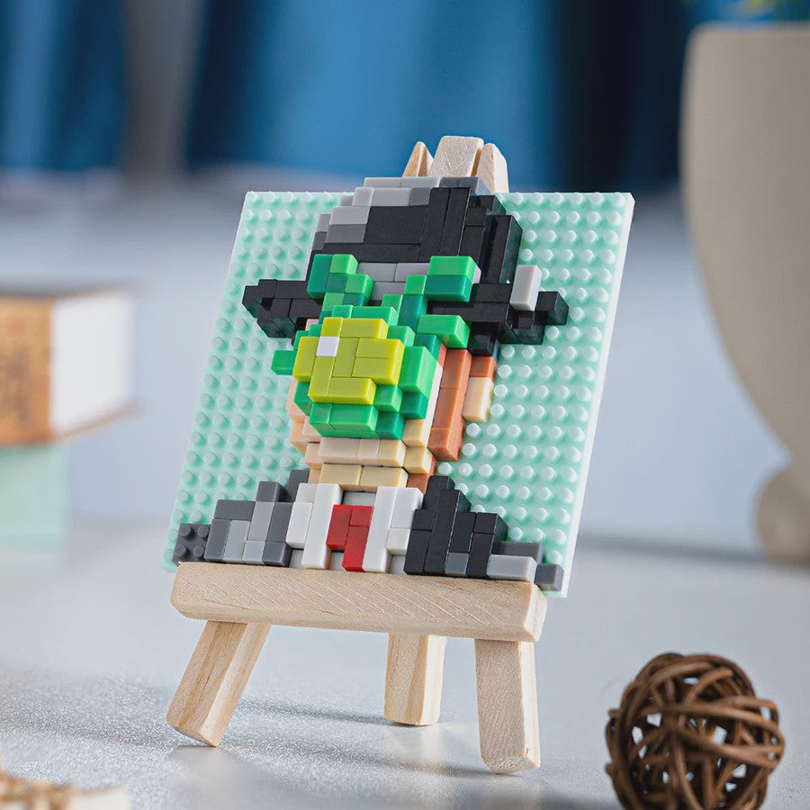 Pixel Art Bouwstenen: Iconische Schilderijen met Houten Ezel - Educatief Speelgoed & Decoratie