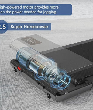 Compacte 2-in-1 Loopband voor Thuis: Wandelen & Rennen (2.5PK, 136kg Capaciteit)