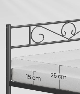 Stijlvol Metalen Bed 140x200 cm - Duurzaam en Elegant Bedframe