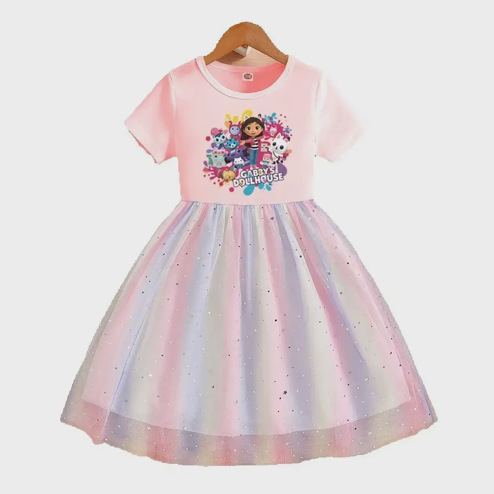 Zomerse Regenboog Prinsessenjurk voor Meisjes (2-8 jaar) - Feestelijk & Schattig