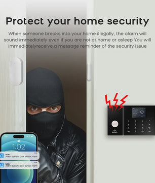 Tuya Smart Home Beveiligingssysteem met 4G WiFi, APP Meldingen en Bewegingsdetector