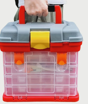 Multifunctionele Visgerei Opbergbox met Lades - Draagbare Organizer voor Hengelsport & Hobby