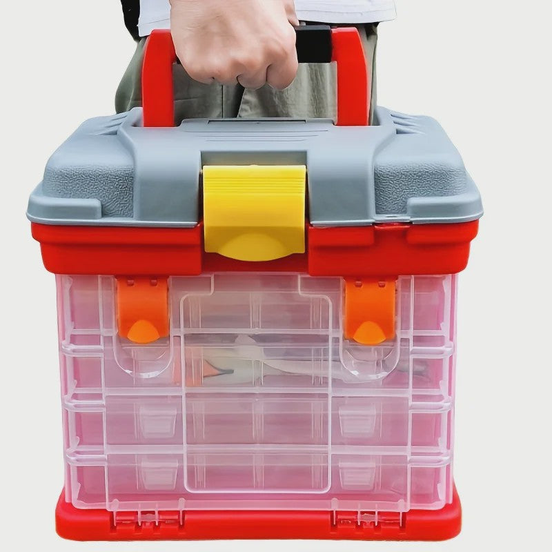 Multifunctionele Visgerei Opbergbox met Lades - Draagbare Organizer voor Hengelsport & Hobby