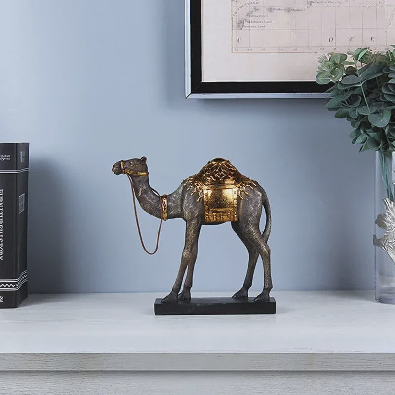 Decoratieve Kameel Beeldje - Indische Stijl Hars Sculptuur