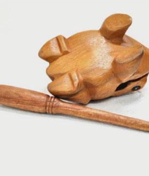 Handgesneden Houten Kikker - Uniek Thailand Souvenir & Creatief Geluidsspeeltje