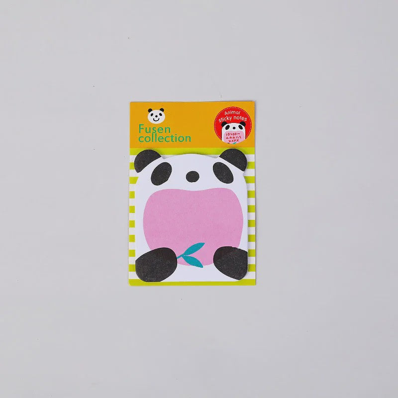 8 Delige Set Schattige Dieren Sticky Notes - Panda, Kat, Varken & Meer