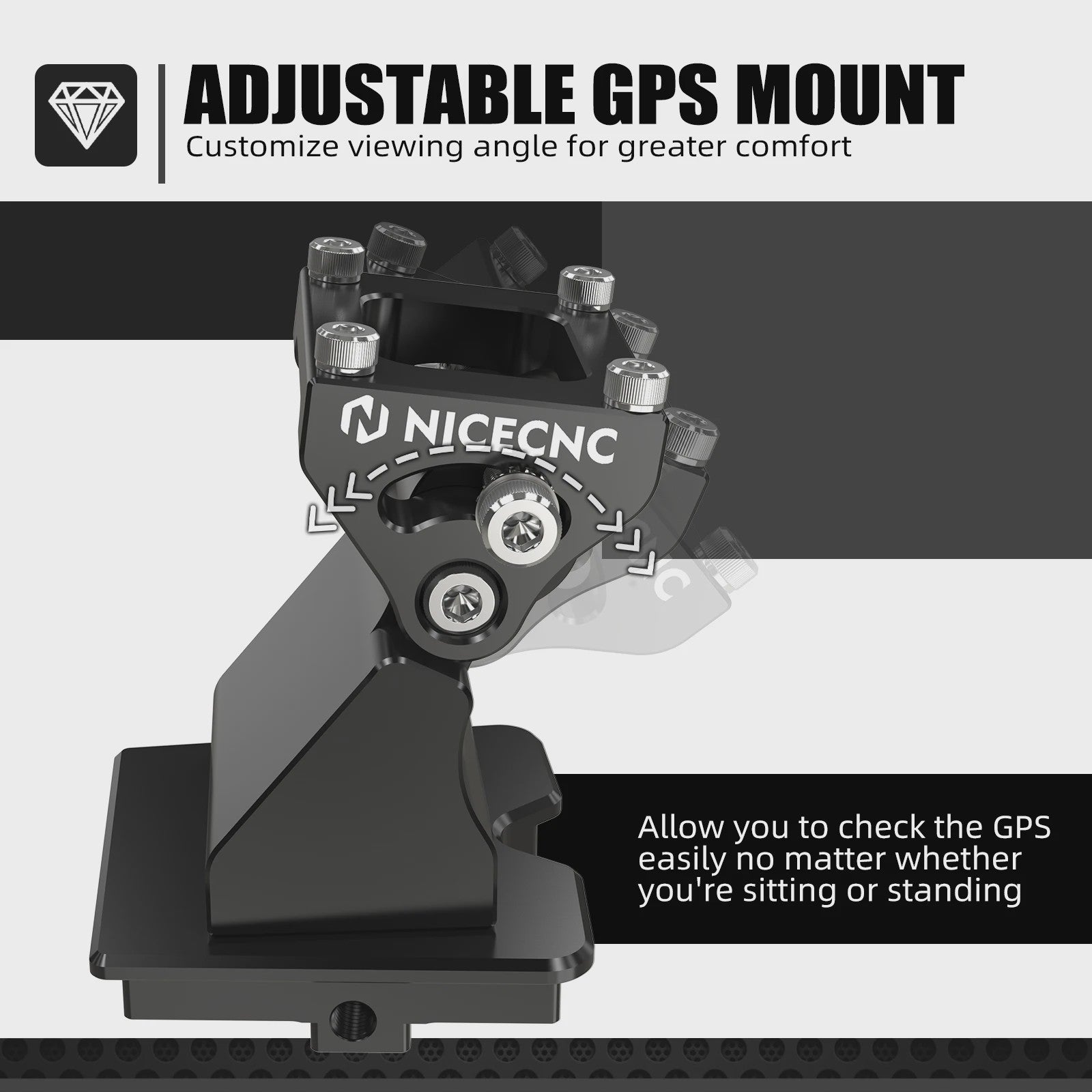 Verstelbare GPS Navigatiehouder voor Husqvarna Norden 901, 790/890 Adventure, 390 ADV