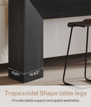 Extra Lange Zwarte Houten Console Tafel (160 cm) - Stijlvolle Entree & Woonkamer Tafel