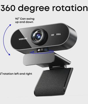 1080P FHD Webcam met Ingebouwde Microfoon - Breedhoek USB Camera voor Laptop & Desktop