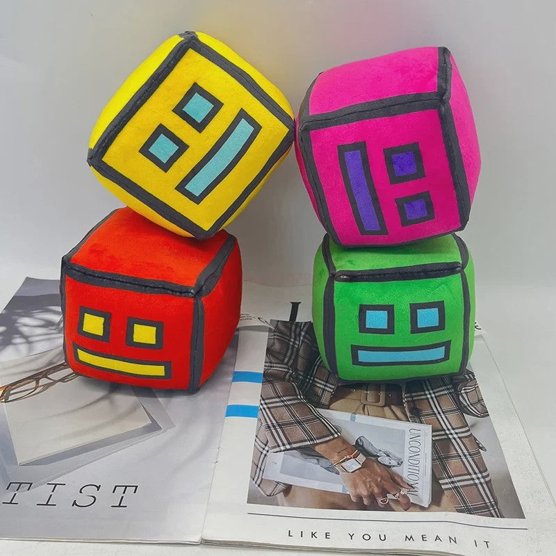 Geometry Dash Pluche Speelgoed - 12cm Zachte Knuffel Pop voor Kinderen & Fans