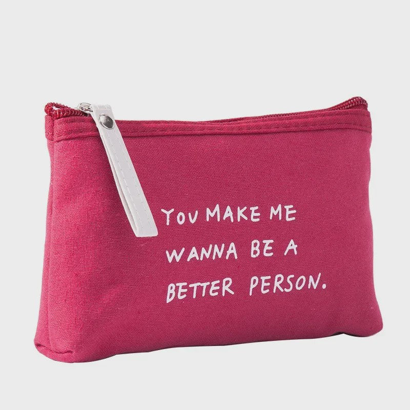 Schattige Canvas Make-up Tas met Stippenprint - Make-up & Toiletartikelen Organizer