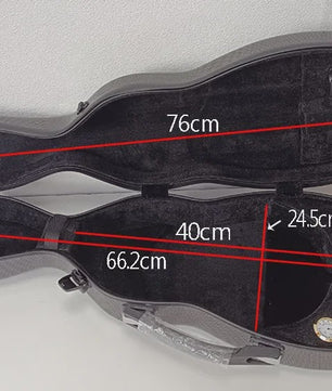Carbon Fiber Vioolkoffer met Afneembare Tas - Dubbele Draagband & Slot