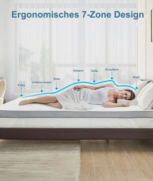 Vesgantti Gel Memory Foam Matrastop deken 7.5 cm - Koel Slapen & Rugpijn Verlichting