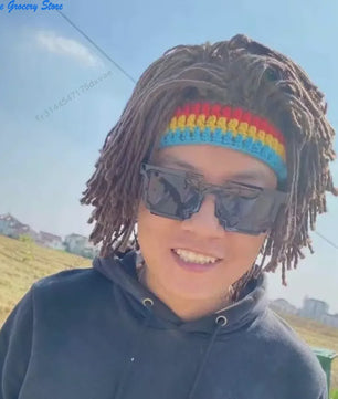 Unieke Gehaakte Muts met Nep Dreads - Rasta Stijl voor Feest & Cosplay