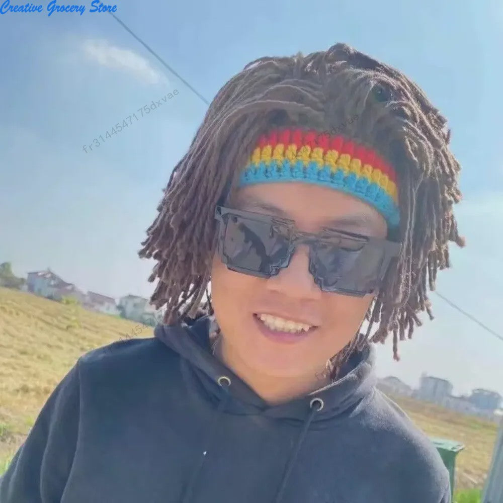 Unieke Gehaakte Muts met Nep Dreads - Rasta Stijl voor Feest & Cosplay