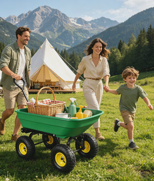 Robuuste Transportkar met Kantelfunctie - Ideaal voor Tuin, Camping & Strand