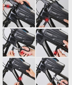 Bicycle Bag Waterproof Touch Screen Cycling Bag Bicycle Front Cell Phone Holder Bag 4.7-6.8 inch Phone Case Bike Accessories