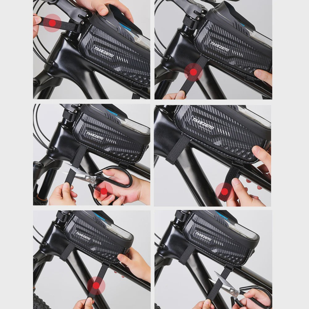Bicycle Bag Waterproof Touch Screen Cycling Bag Bicycle Front Cell Phone Holder Bag 4.7-6.8 inch Phone Case Bike Accessories