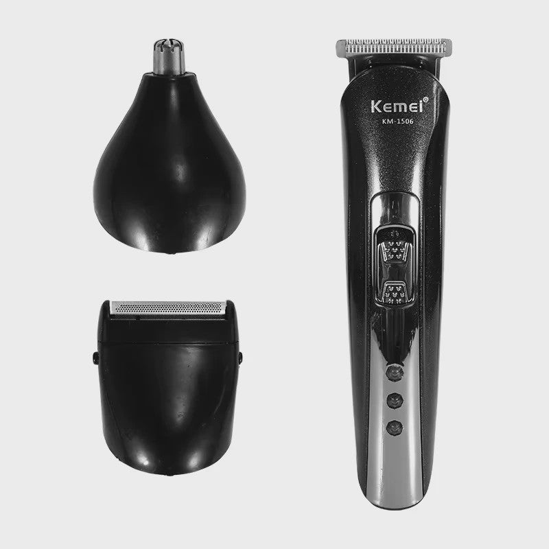 Kemei KM-1506 3-in-1 Oplaadbare Trimmer: Baard, Neus & Haar