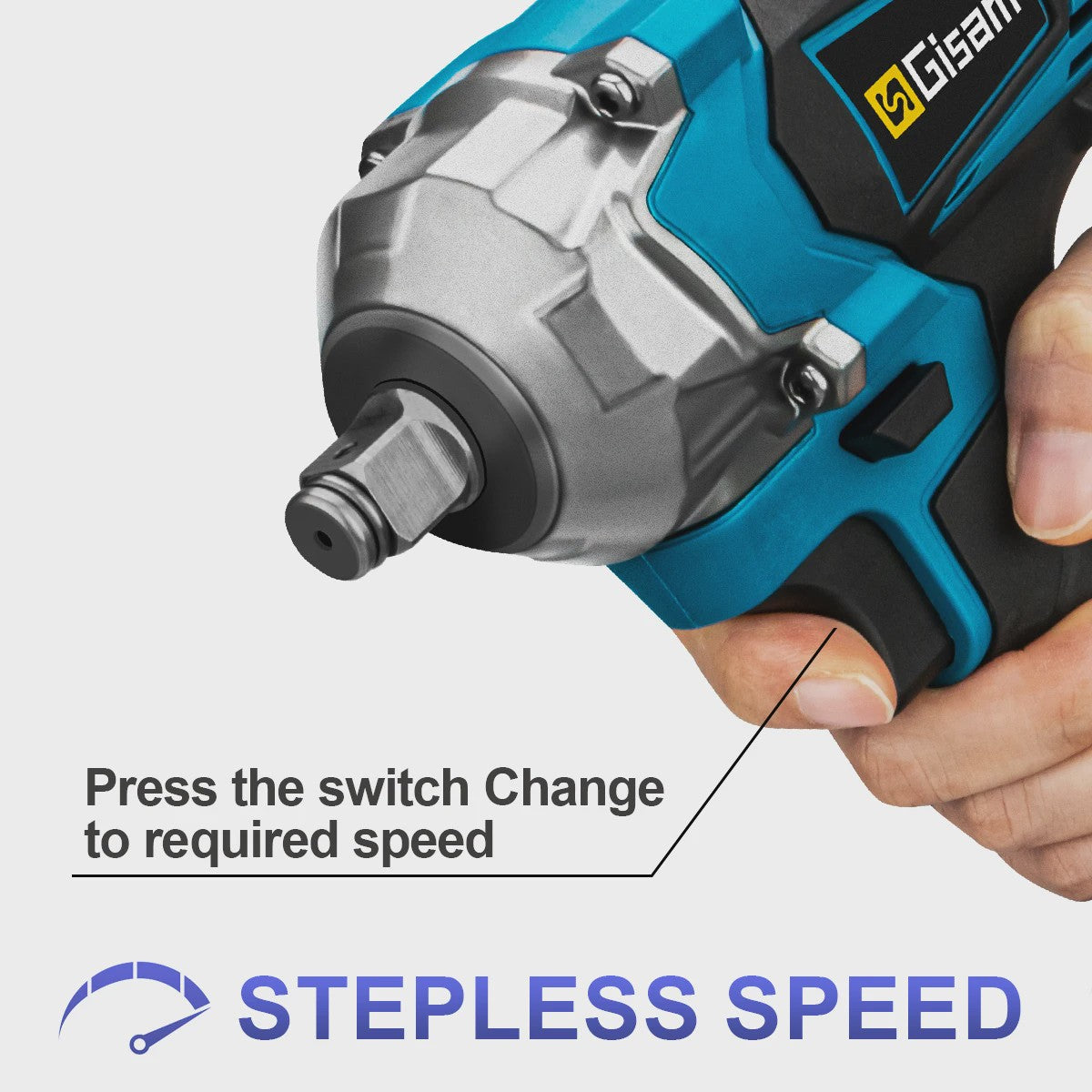Gisam Accu Slagschroevendraaier 1200 Nm Borstelloos 1/2" - Compatibel met Makita 18V