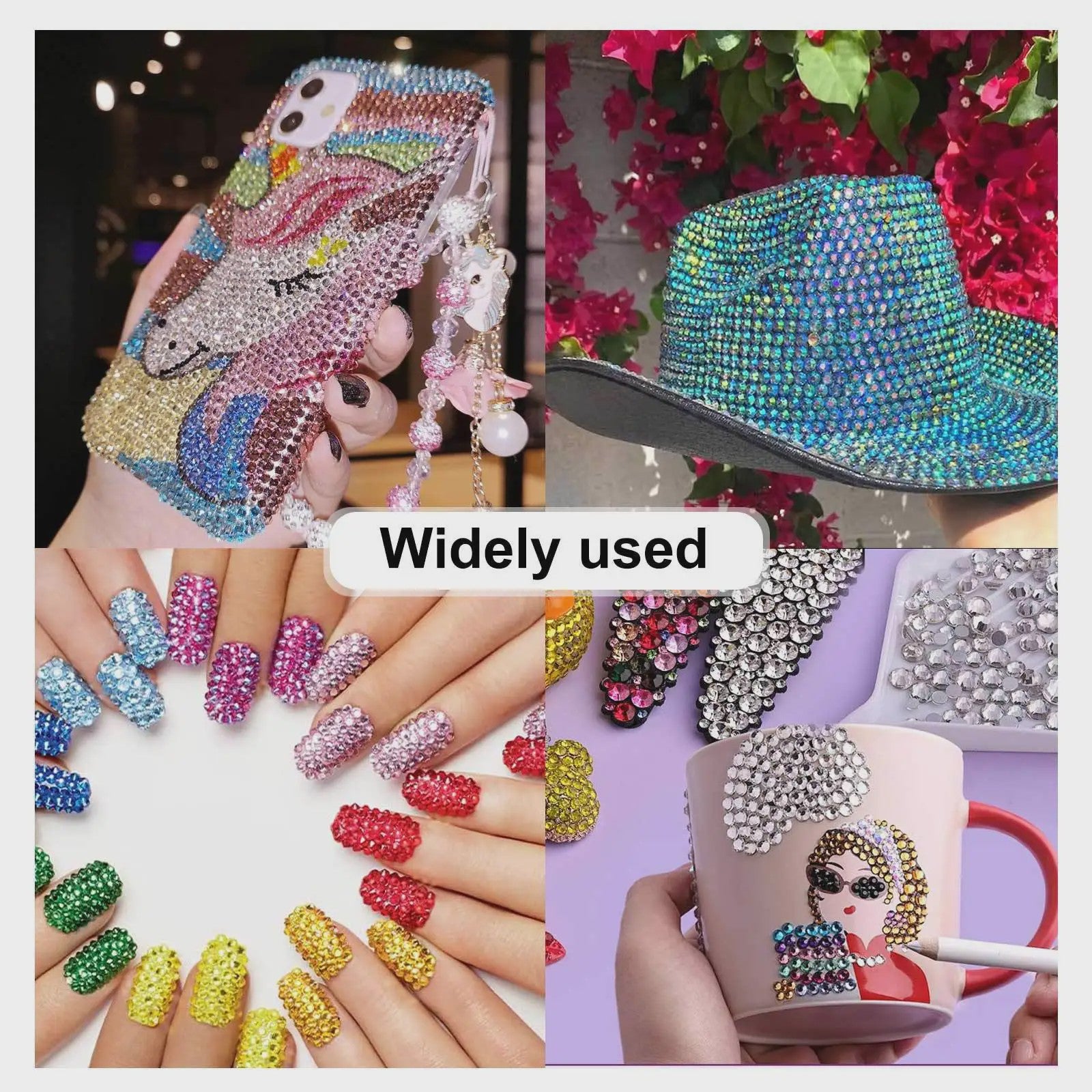 40 Kleuren Strass Steentjes Set 3mm - DIY Versier Kit voor Kleding, Nagels & Decoratie