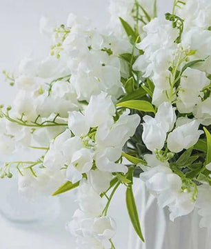 Kunstbloemen Canterbury Bells - Set van 10/20 Stuks - Witte Decoratie voor Huis, Bruiloft & Tuin