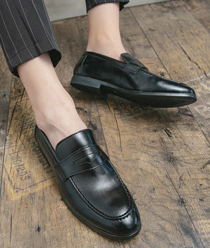 Klassieke Heren Leren Loafers - Stijlvolle Business & Casual Schoenen