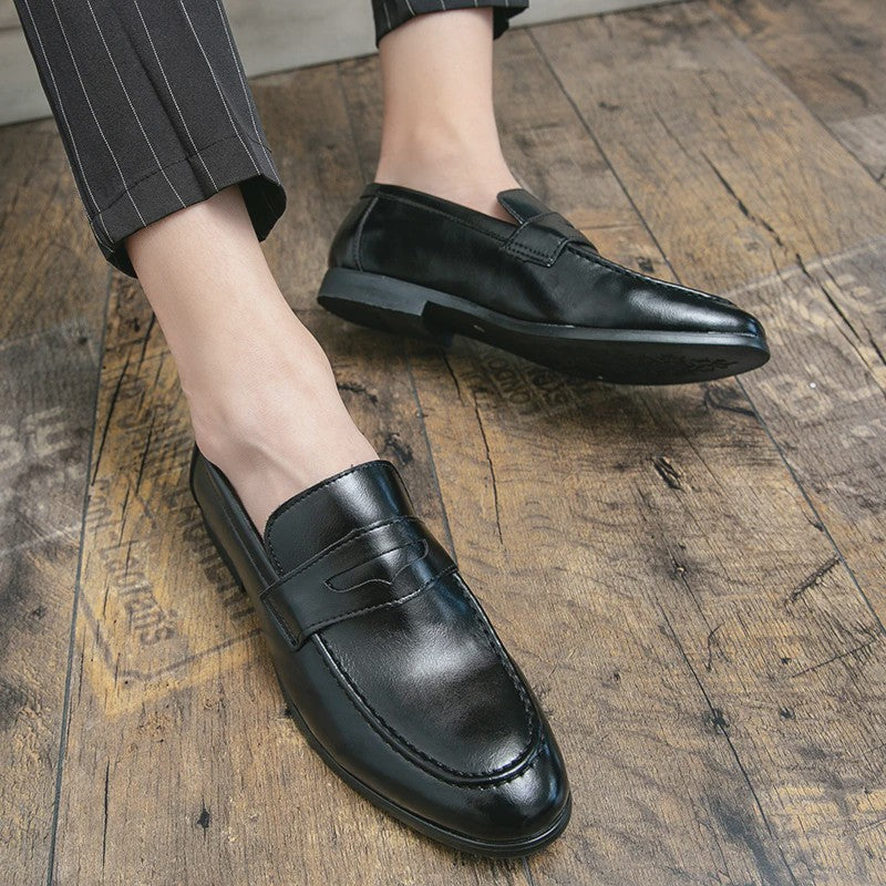 Klassieke Heren Leren Loafers - Stijlvolle Business & Casual Schoenen