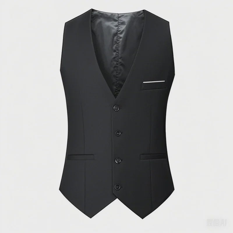 Stijlvol Heren Gilet - Slim Fit voor Bruiloft, Feest of Zakelijk