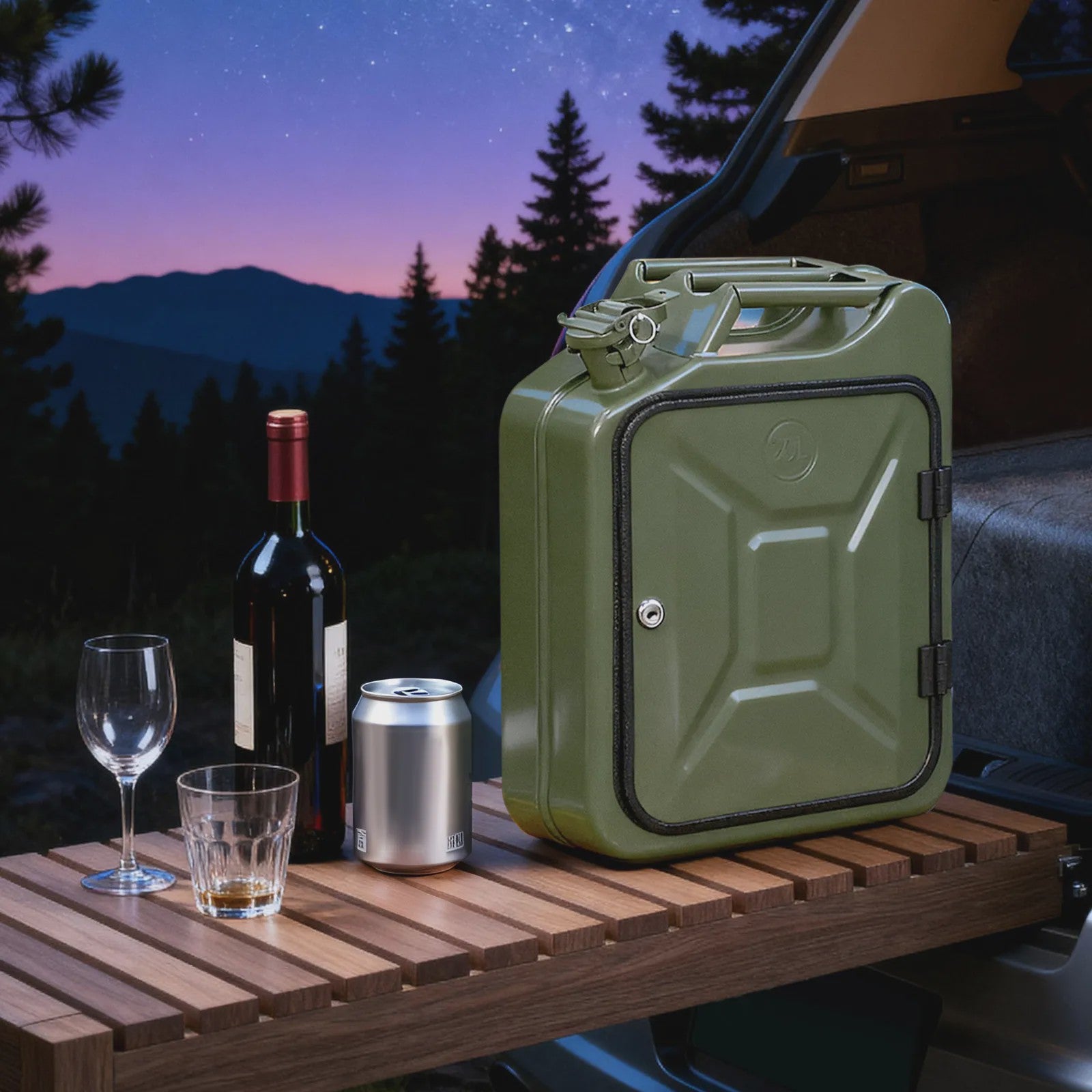 Jerrycan Minibar met Slot - Unieke Drankenkast voor Buiten & Feesten
