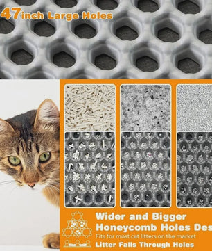 Waterdichte Dubbellaagse Kattenbakmat - Anti-slip & Wasbaar - Houdt Zand Tegen
