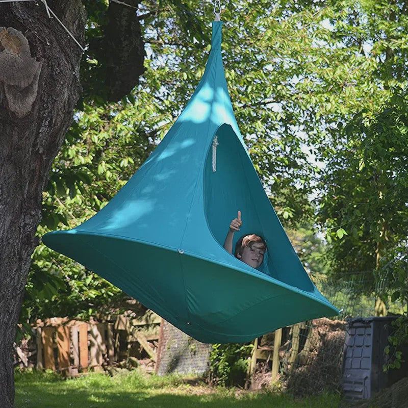 Waterproof Hangmat Dubbele Schommelstoel Cacoon - Binnen & Buiten Gebruik, Incl. Ophangkit